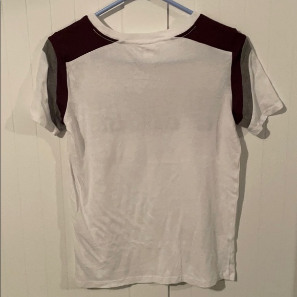 Victoria’s Secret PINK XS logo t shirt maroon gray - Picture 5 of 7